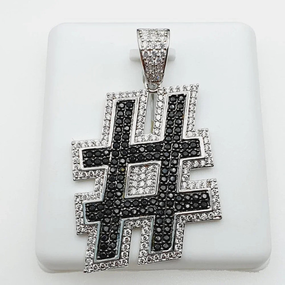 "925 Sterling Silver Plated CZ Pendant, INUS1BR281 - Picture 8 of 9